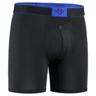 Crossfly Performance Men's 7" Boxer Briefs - Black/ Royal Blue