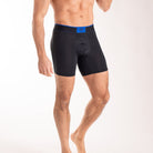 Crossfly Performance Men's 7" Boxer Briefs - Black/ Royal Blue