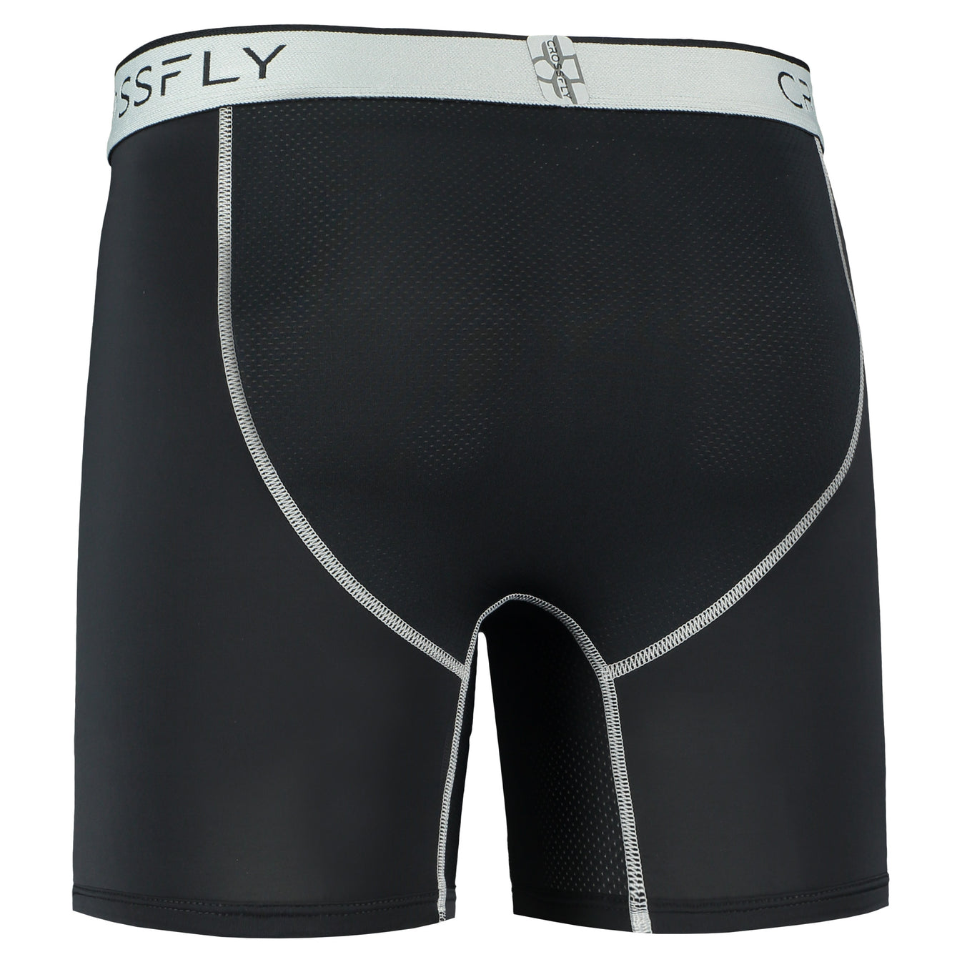 Crossfly Performance Men's 7" Boxer Briefs - Black/Silver