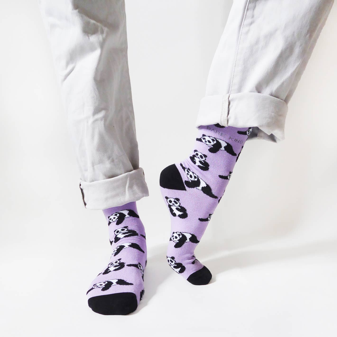 Bare Kind Socks - Save The Panda Bamboo Socks, Lilac