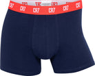 CR7 3-Pack Men's Cotton Fashion Trunk - Grey / Red /Navy