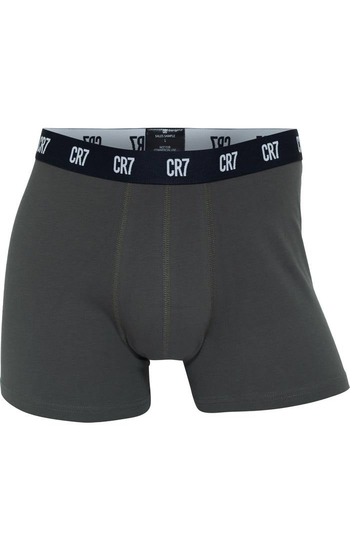 CR7 Men's 3 Pack Cotton Trunks - Blue and Green