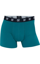 CR7 Men's 3 Pack Cotton Trunks - Blue and Green