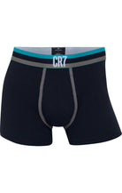 CR7 Men's 3 Pack Cotton Trunks - Blue and Grey