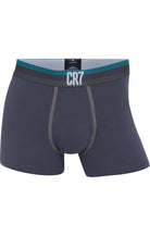 CR7 Men's 3 Pack Cotton Trunks - Blue and Grey