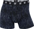 CR7 Men's 3 Pack Cotton Trunks - Black with Grey