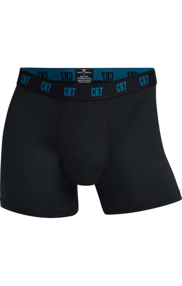 CR7 Men's 3 Pack Microfiber Performance Trunks - Black