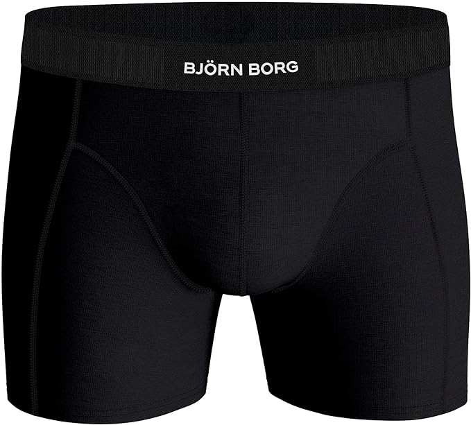 Bjorn Borg Premium Cotton Stretch 2 Pack Boxer - Green Print / Black