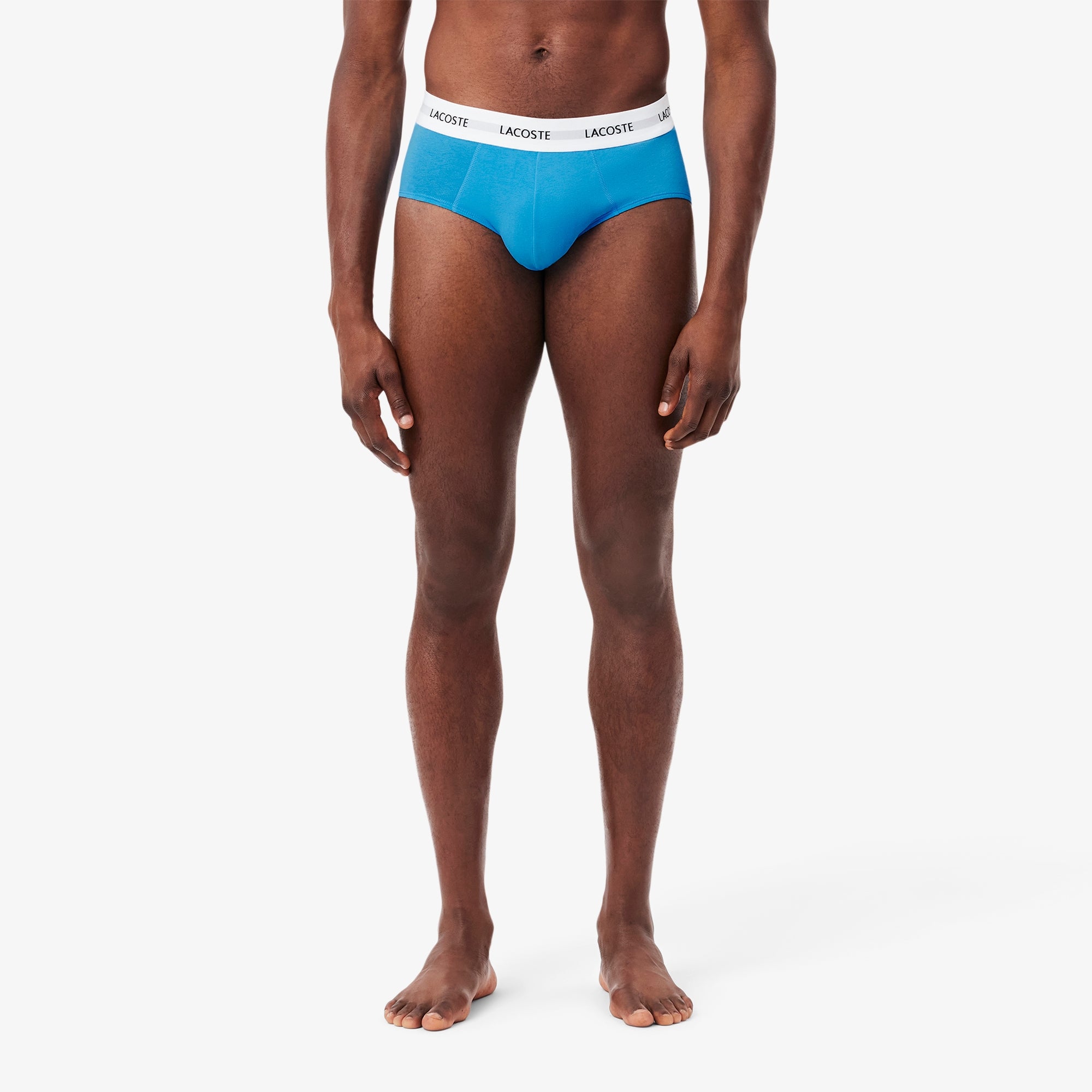 Lacoste Stretch Cotton Briefs - Blue / Navy / Light Blue