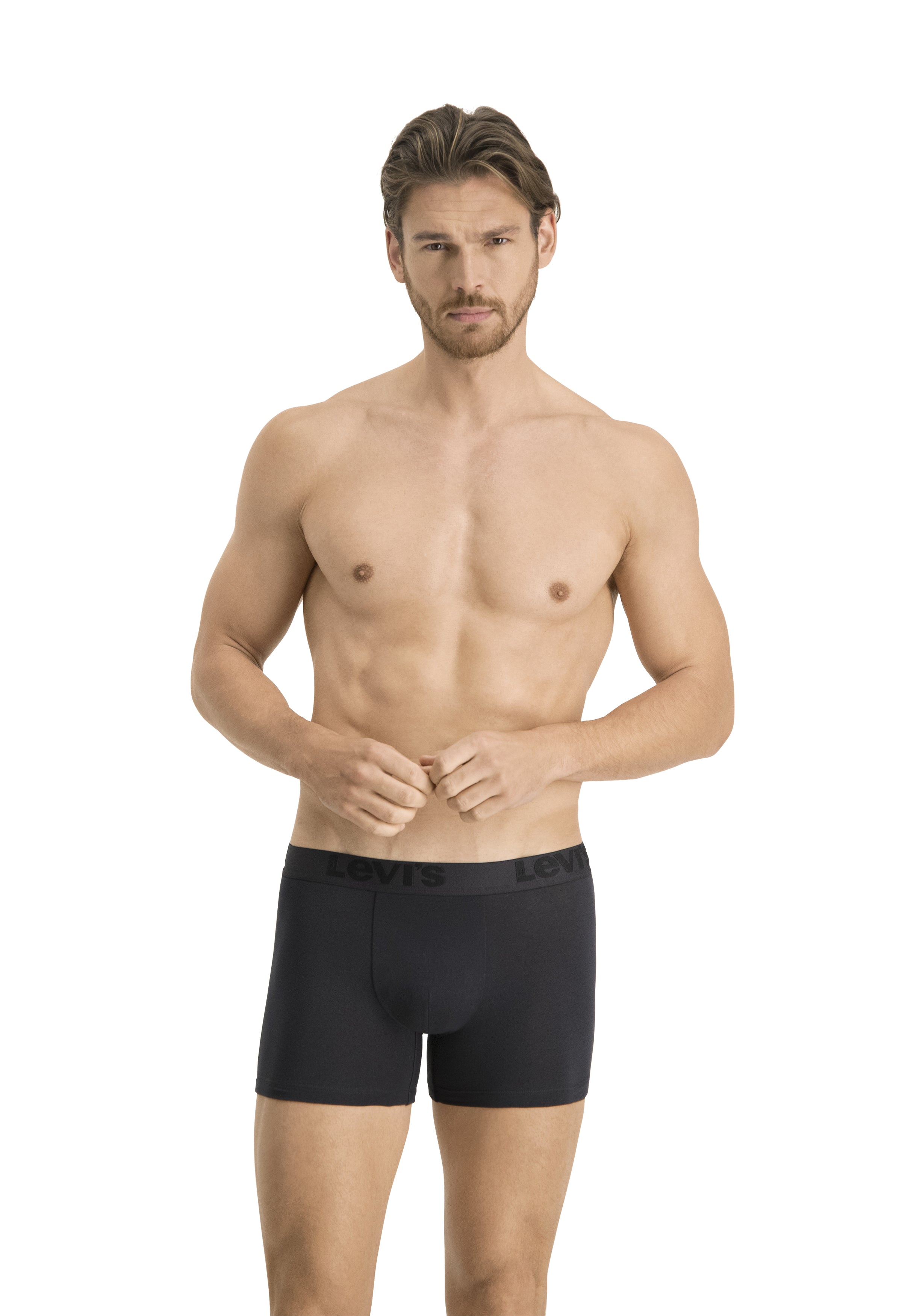 Levi's Premium Cotton Stretch Boxer Briefs - Black/Grey/White