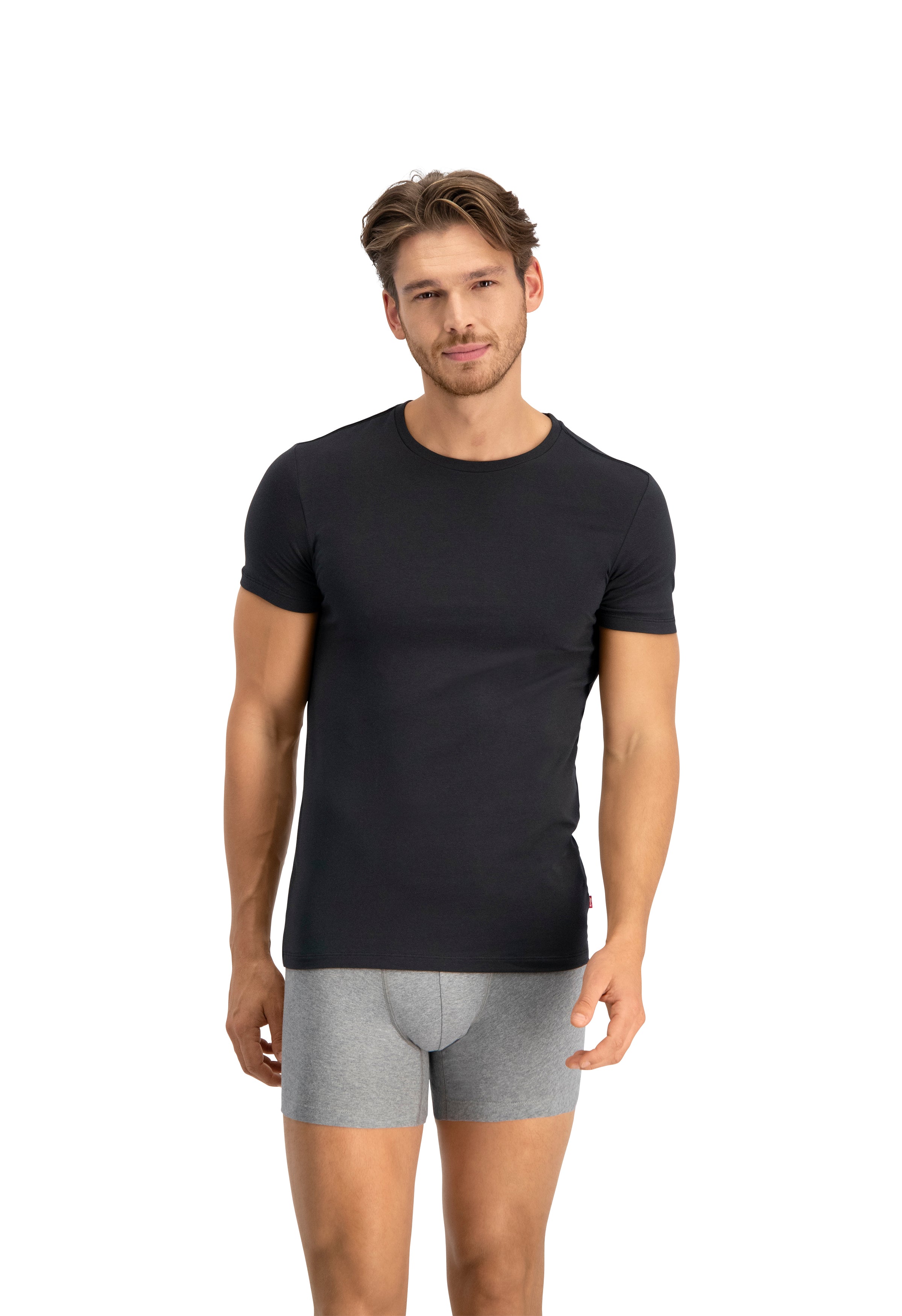 Levi's Premium Crew Neck T-Shirt 2 Pack for Men - Black