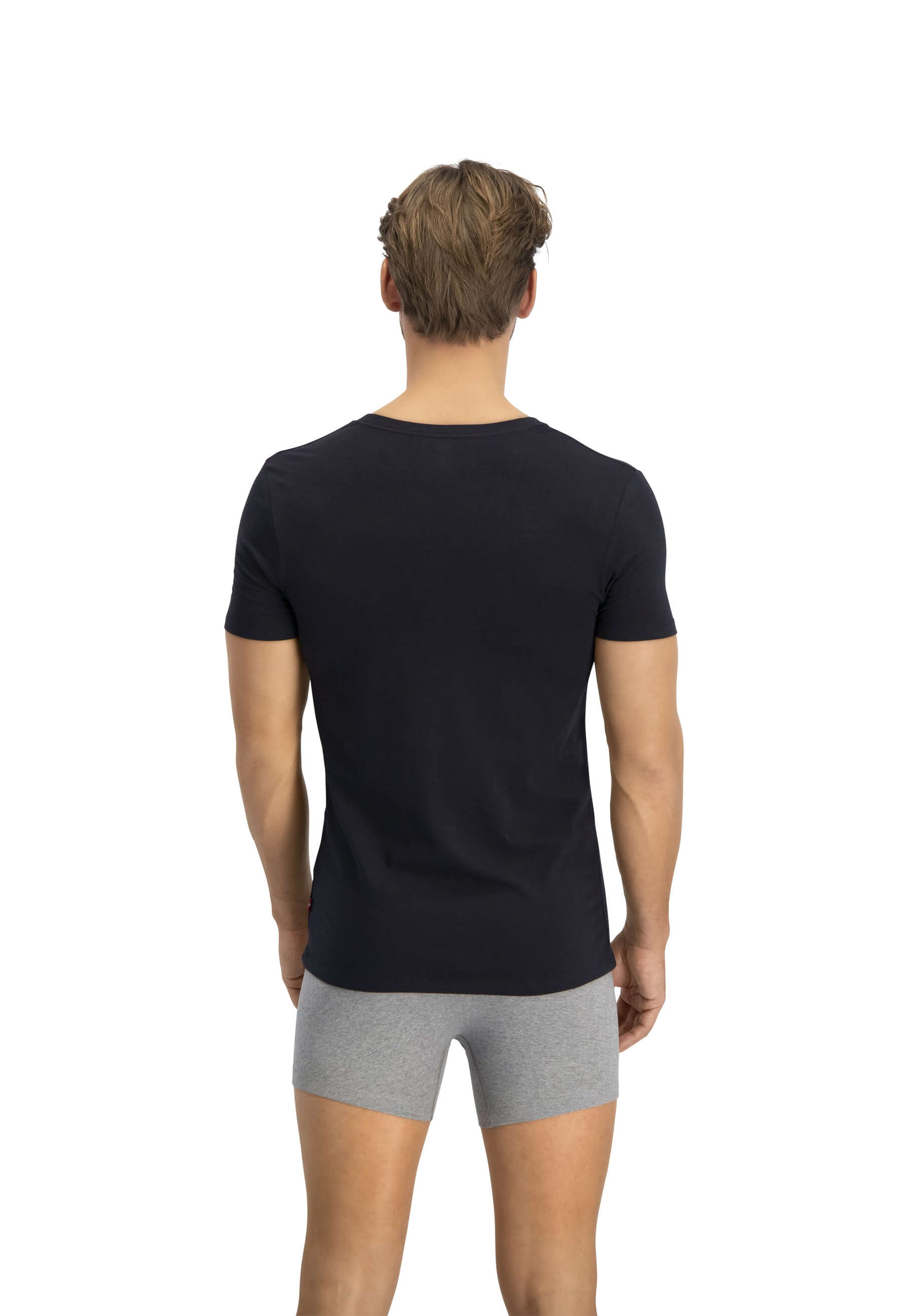 Levi's Premium V-Neck Undershirts 2 Pack for Men - Black