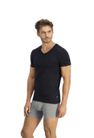 Levi's Premium V-Neck Undershirts 2 Pack for Men - Black