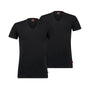 Levi's Premium V-Neck Undershirts 2 Pack for Men - Black