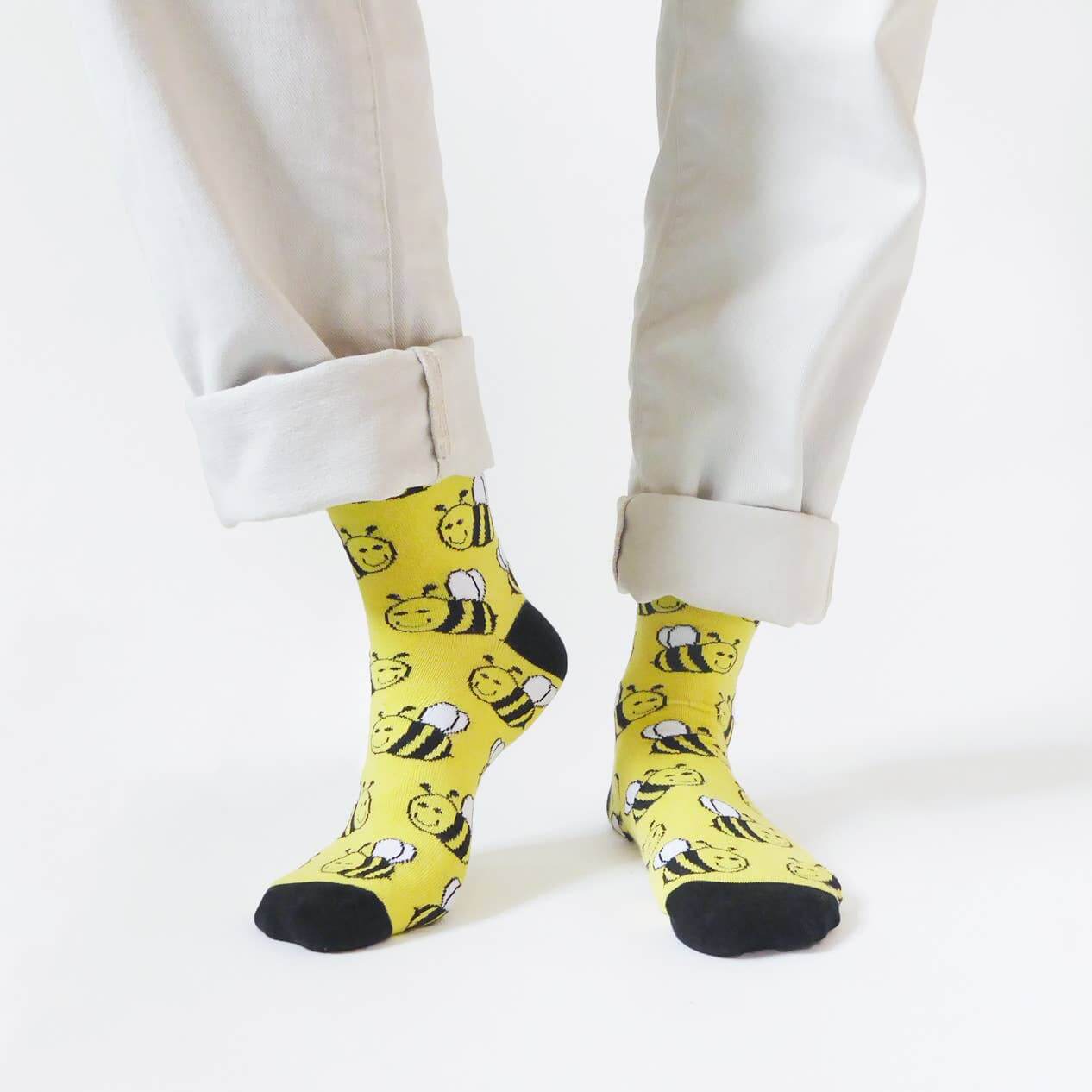 Bare Kind Save the Bees Bamboo Socks, Yellow