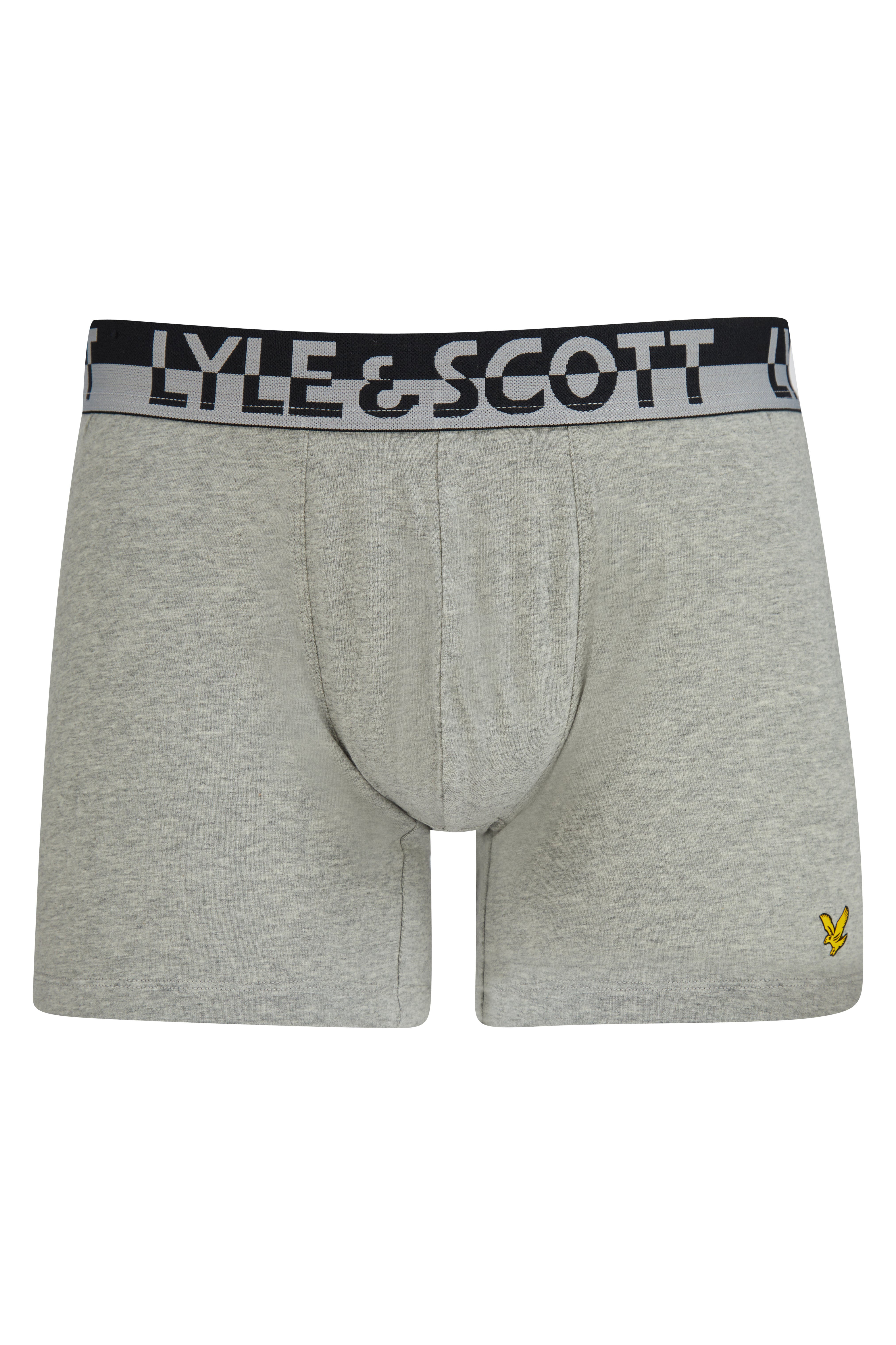 Lyle & Scott 3 Pack Men's Ashton Trunks - Grey Marl/Peacoat/White