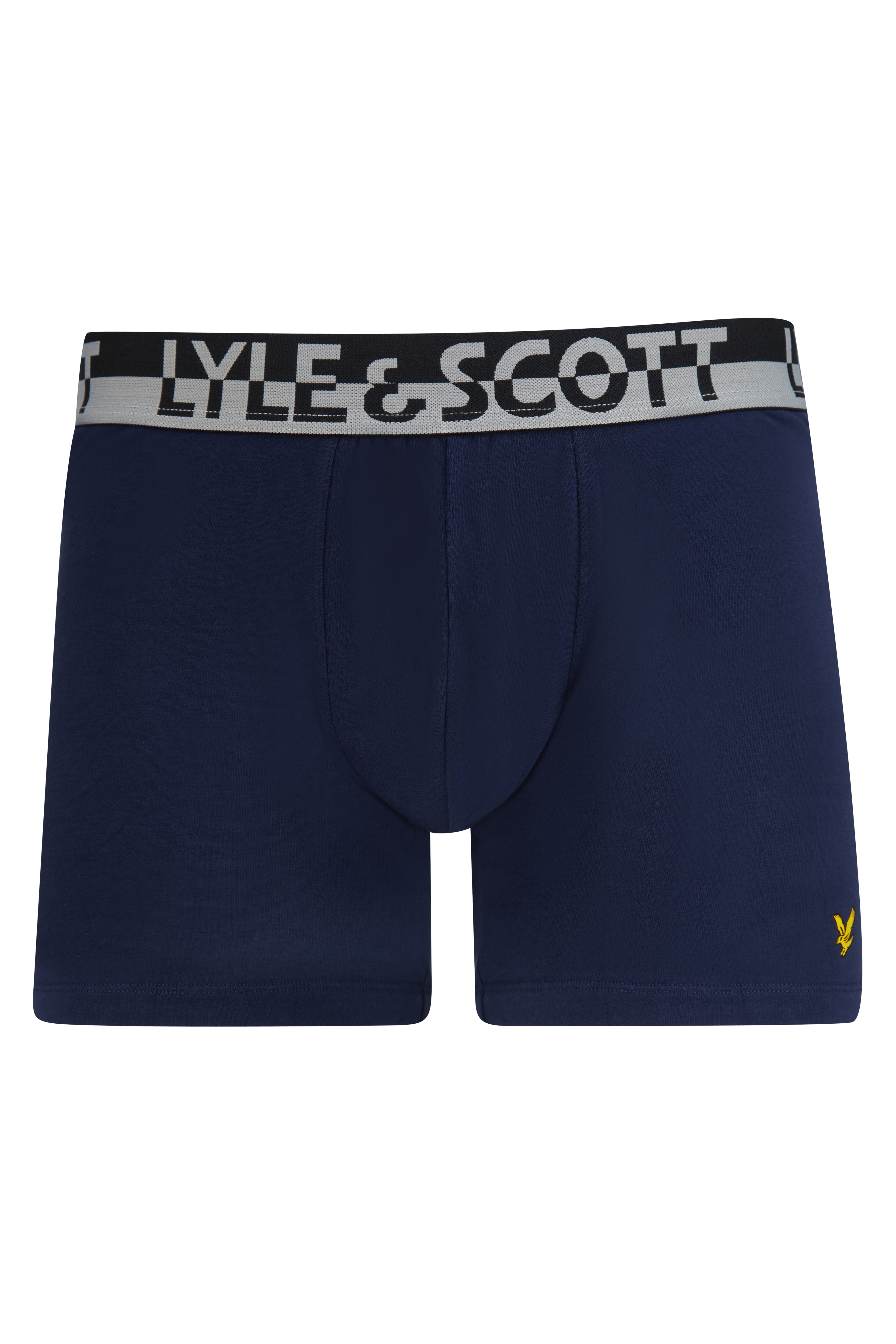 Lyle & Scott 3 Pack Men's Ashton Trunks - Grey Marl/Peacoat/White