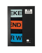 Weekend Offender Boxer Shorts 3 Pack Trunks - Black, Coloured Wasitbands