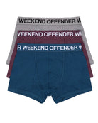 Weekend Offender Boxer Shorts 3 Pack Trunks - Multi Colour