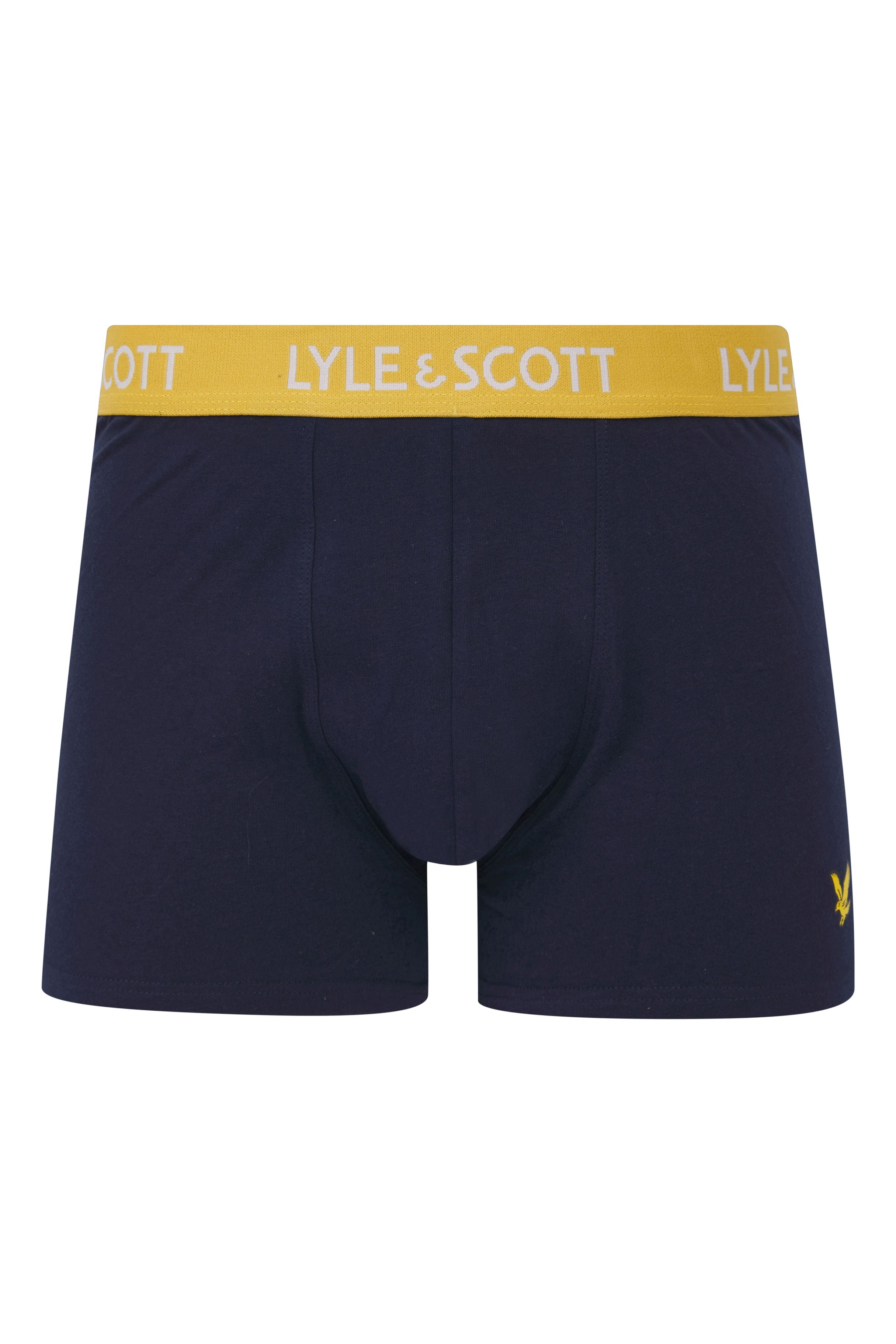 Lyle & Scott 3 Pack Barclay Men's Trunks - Peacoat Multi Waistbands