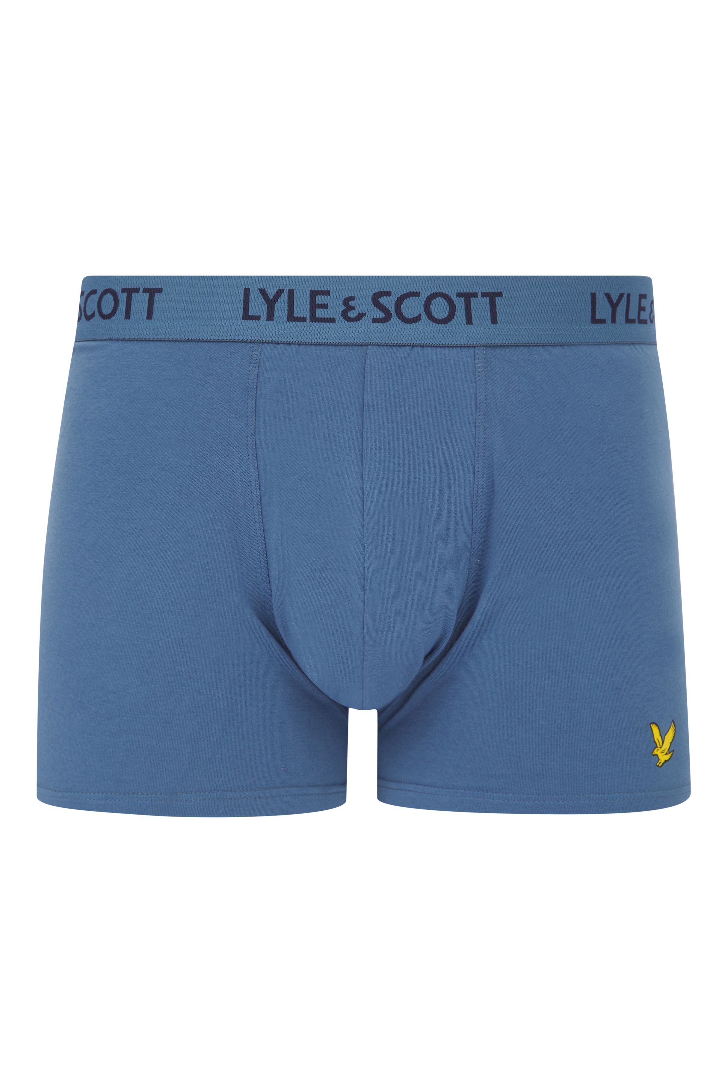 Lyle & Scott 3 Pack Barclay Men's Trunks - Blue/Blue Horizon/Dark Denim