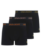 Lyle & Scott 3 Pack Men's Barclay Trunks - Black, Multi Logo