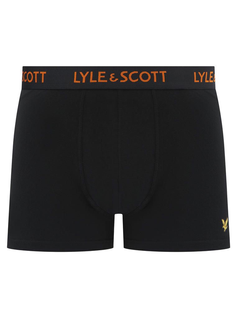 Lyle & Scott 3 Pack Men's Barclay Trunks - Black, Multi Logo