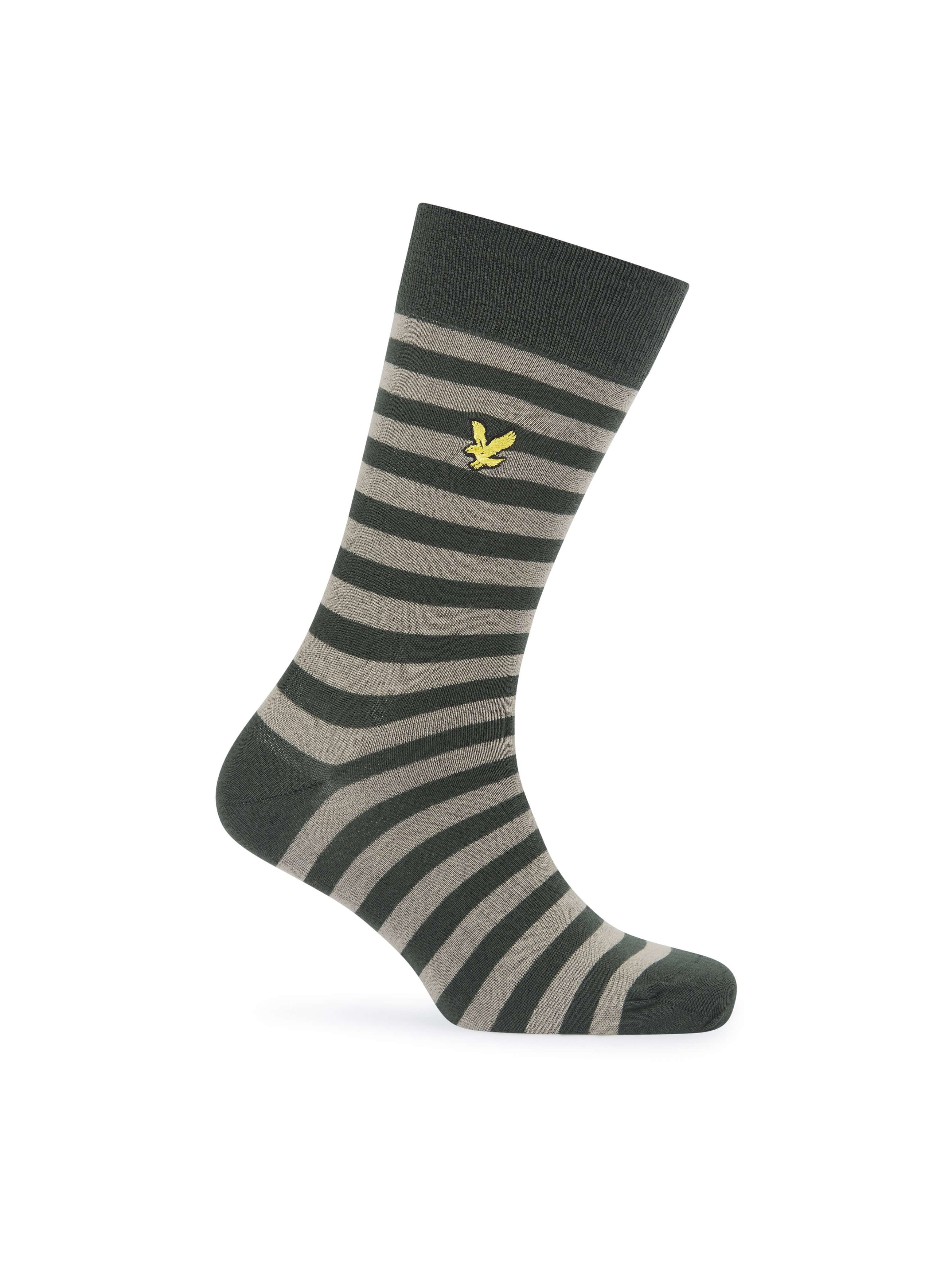 Lyle & Scott 3 Pack Barwood Crew Socks - Argyle / Climbing Ivy / Stripe