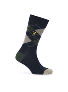 Lyle & Scott 3 Pack Barwood Crew Socks - Argyle / Climbing Ivy / Stripe