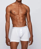 BOSS Trunk Button Fly Boxer Short in White