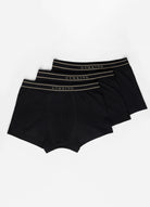 Gym King 3 Pack Men's Boxers, Cotton Stretch Trunks - Black/Gold