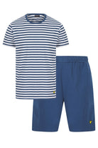 Lyle & Scott Brock Short Pyjama Set - Bright White/Dark Denim