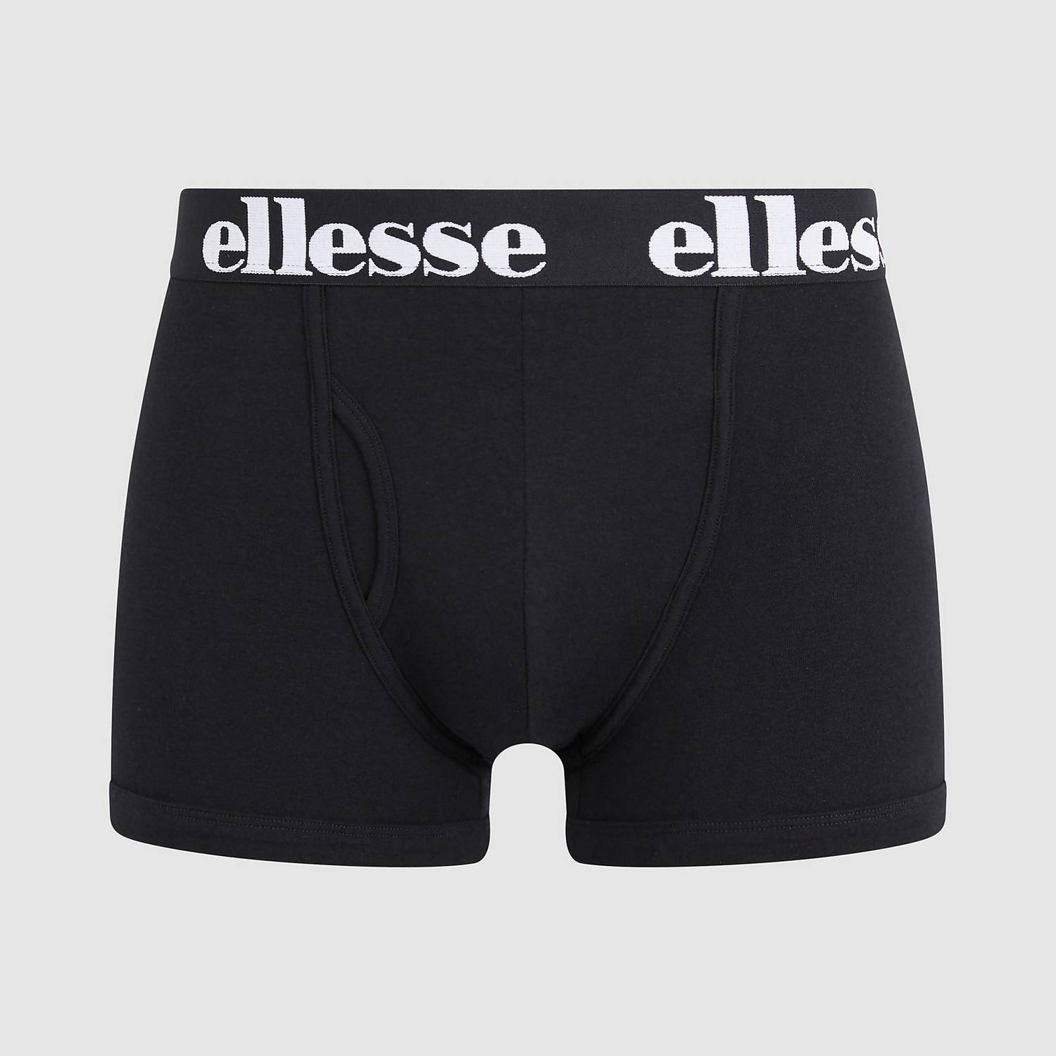 Ellesse Men's Hali 3 Pack Boxer Trunks - Black/Grey/White