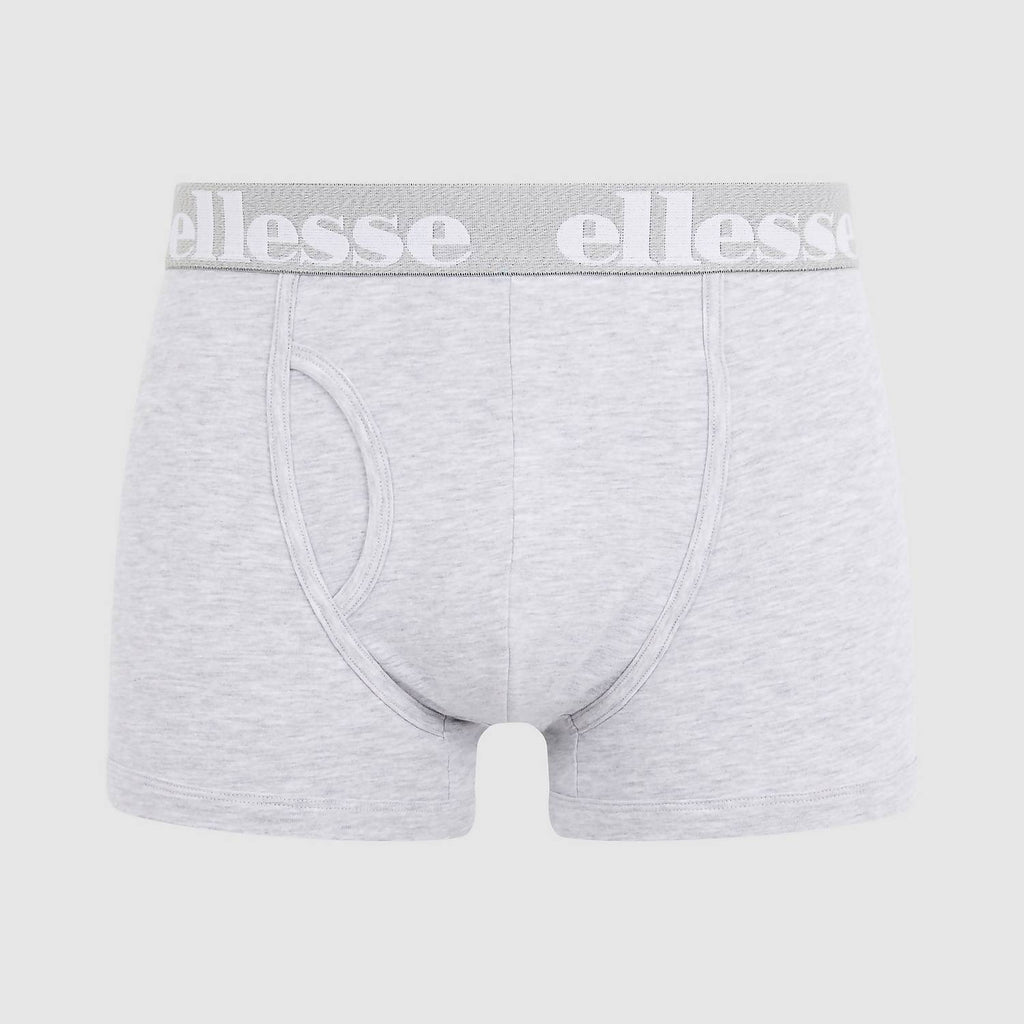 Ellesse Men's Hali 3 Pack Boxer Trunks - Black/Grey/White