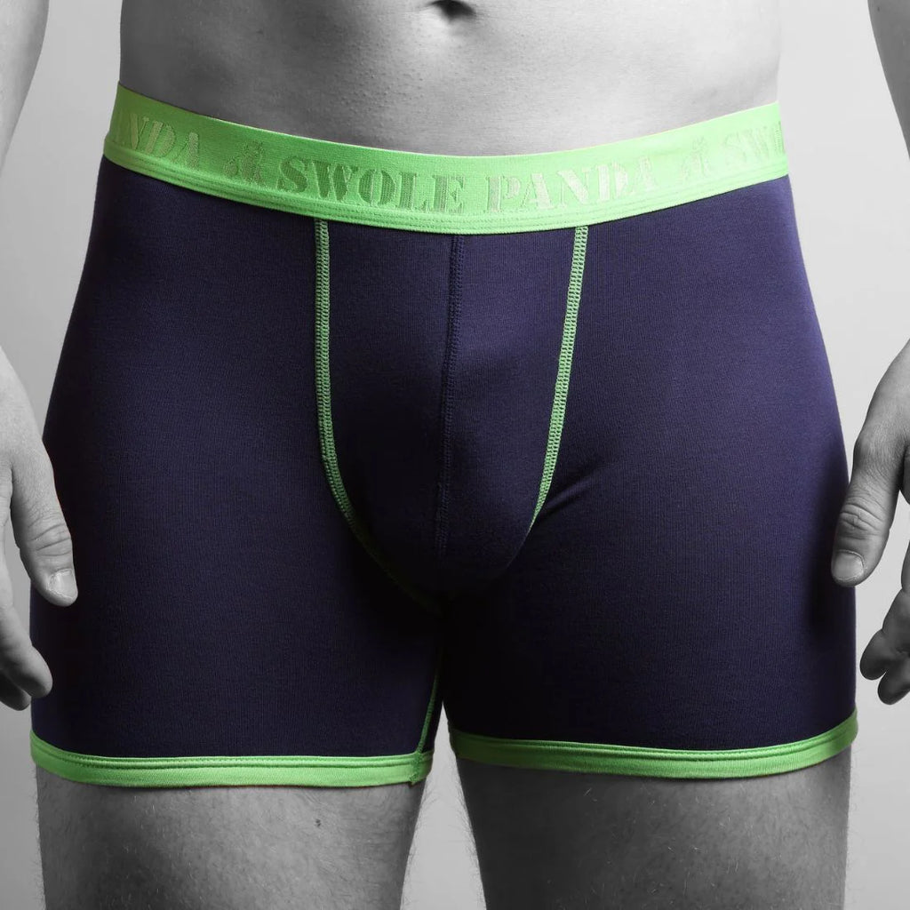 Swole Panda Bamboo Boxers 2 Pack - Green & Leaves