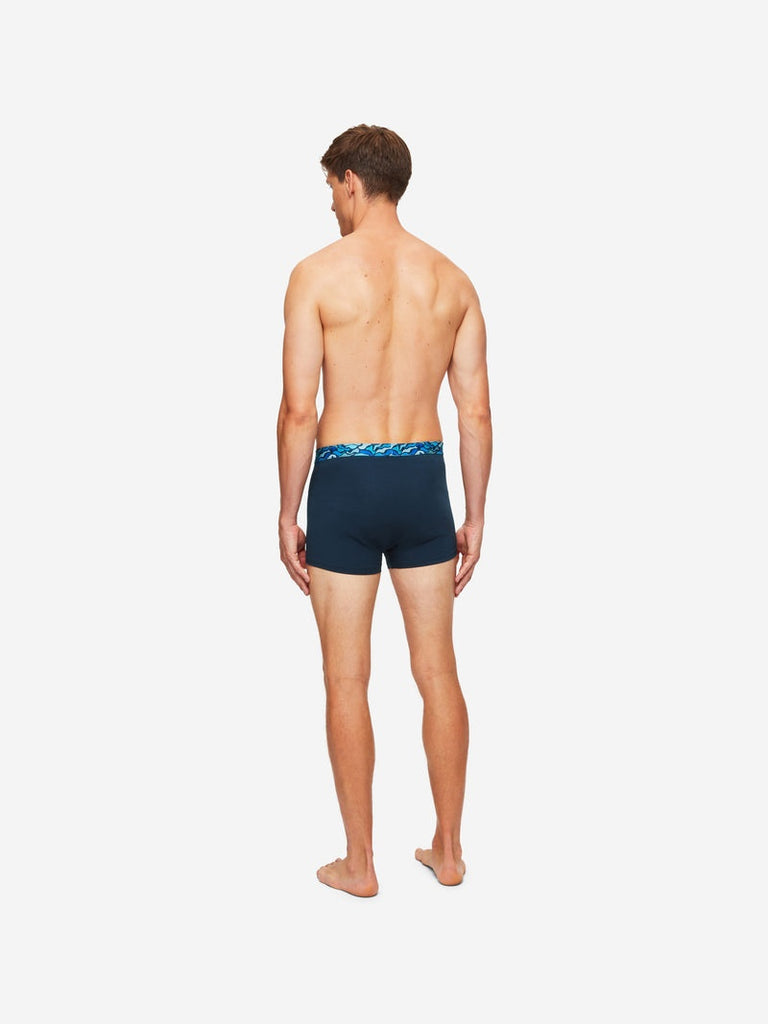 Derek Rose Men's Boxer Briefs Band 58 Pima Cotton Stretch Navy