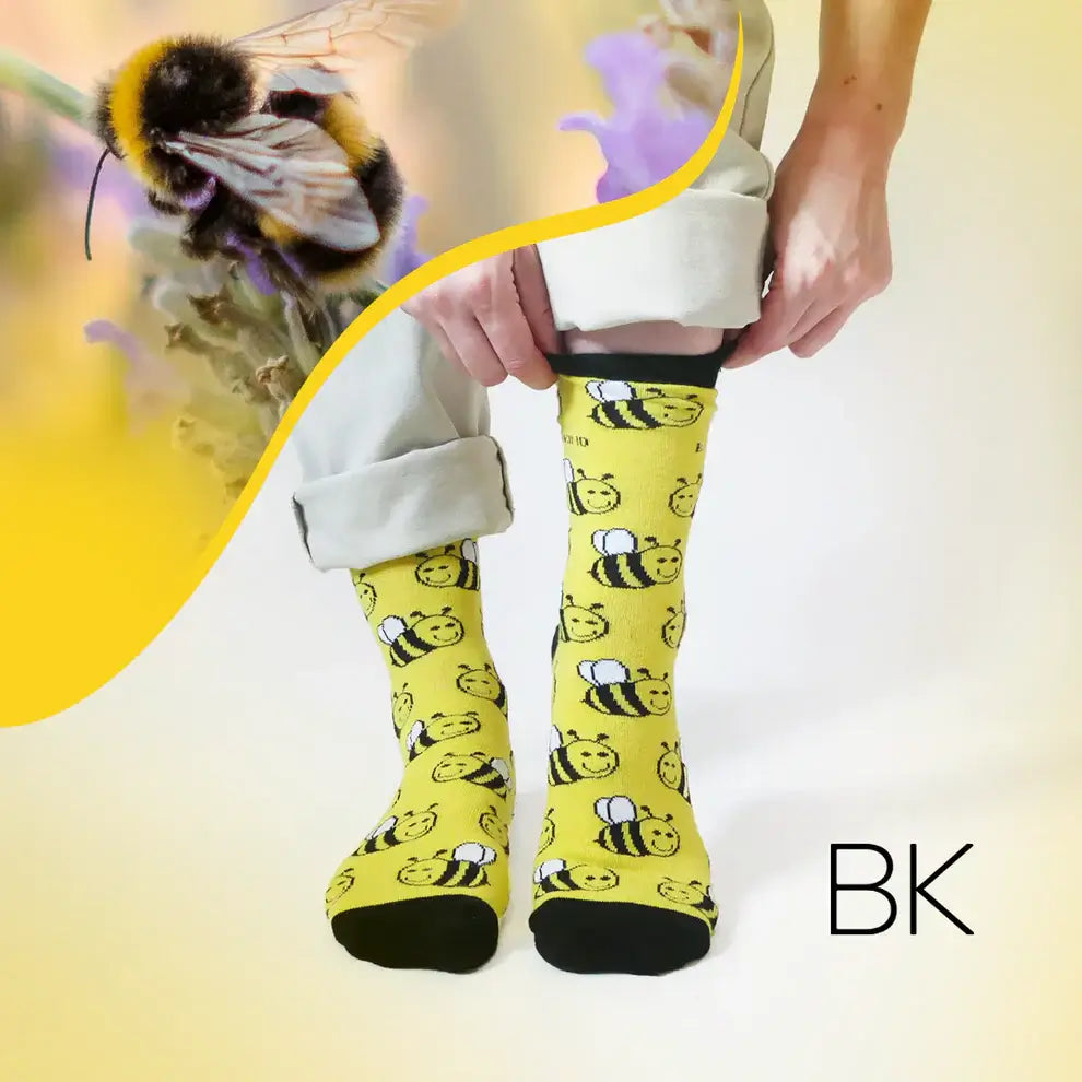 Bare Kind Save the Bees Bamboo Socks, Yellow