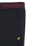 Lyle & Scott Cash T-Shirt and Cuffed Bottoms Lounge Set - Winetasting / Black