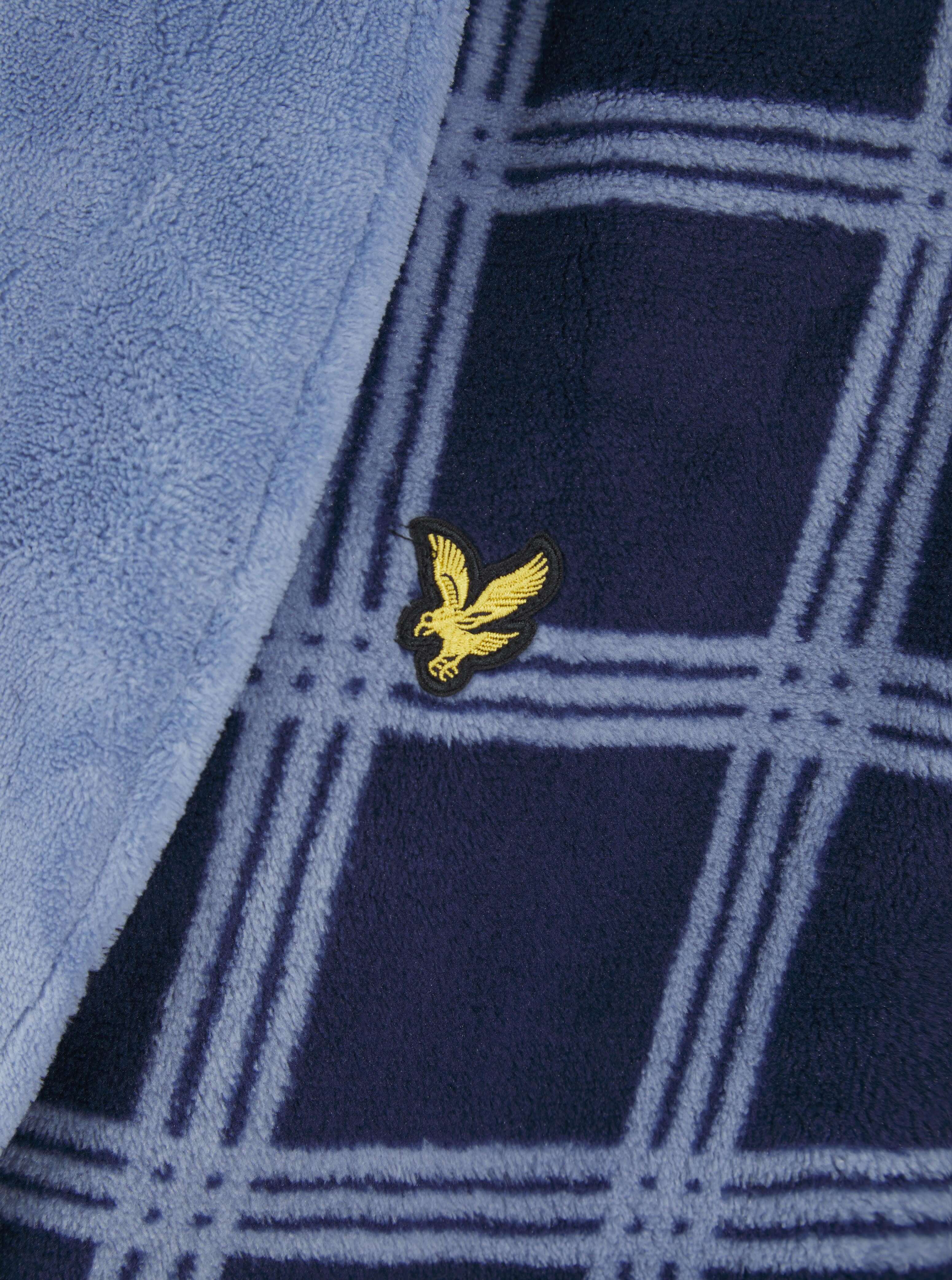 Lyle & Scott Cassidy - Check Print Bath Robe Contract Colar Blue / Navy