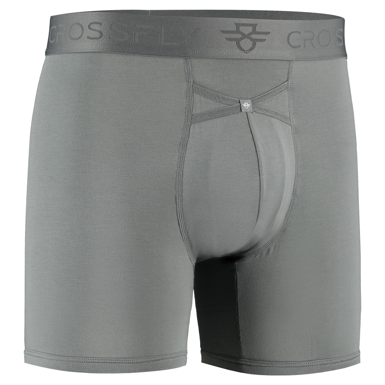 Crossfly IKON Supersoft Modal Boxer Briefs (1-Pack, Charcoal )