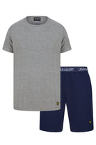 Lyle & Scott Charlie Shorts Lounge Set - Grey Marl / Peacoat