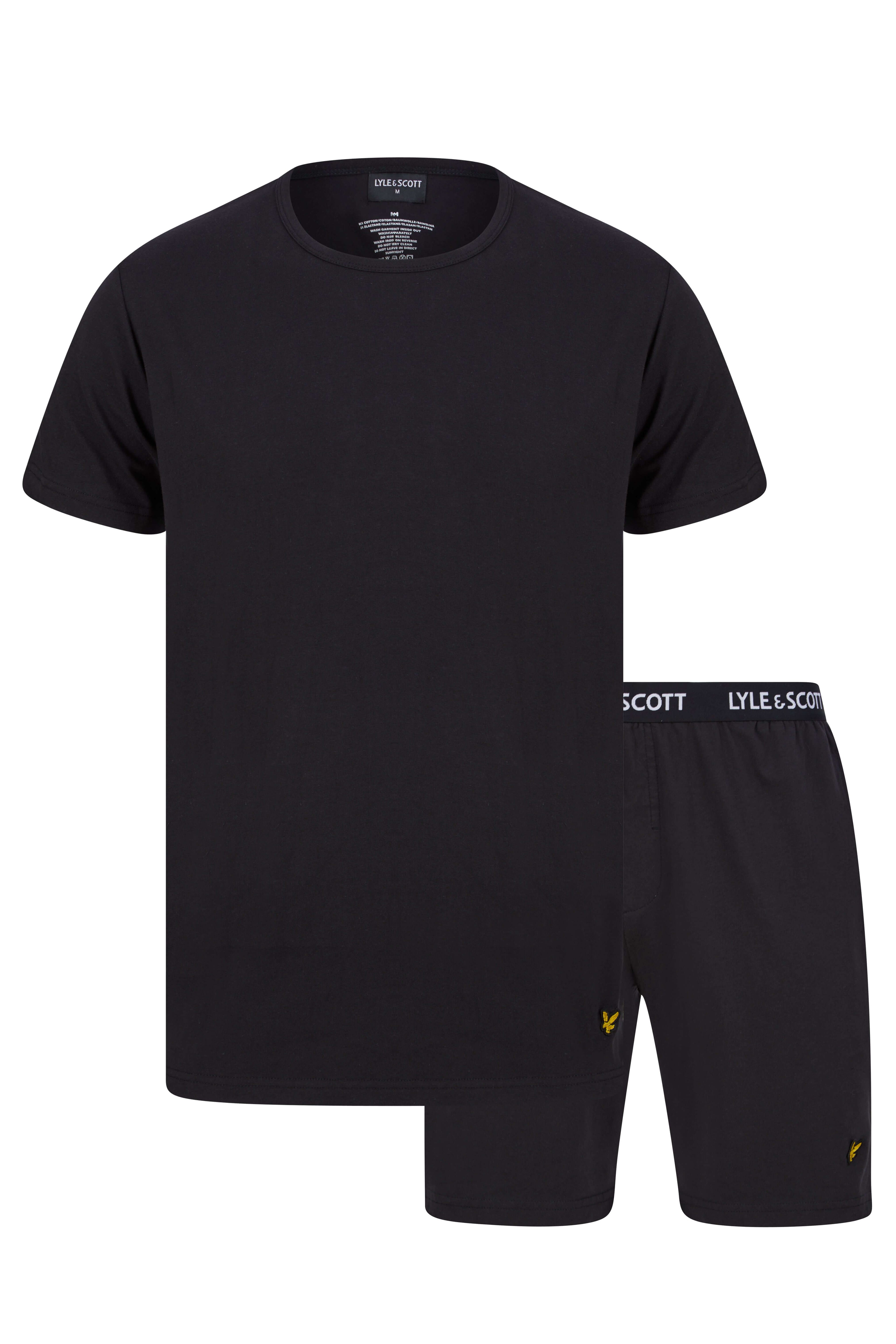 Lyle & Scott Charlie Shorts Lounge Set - Black