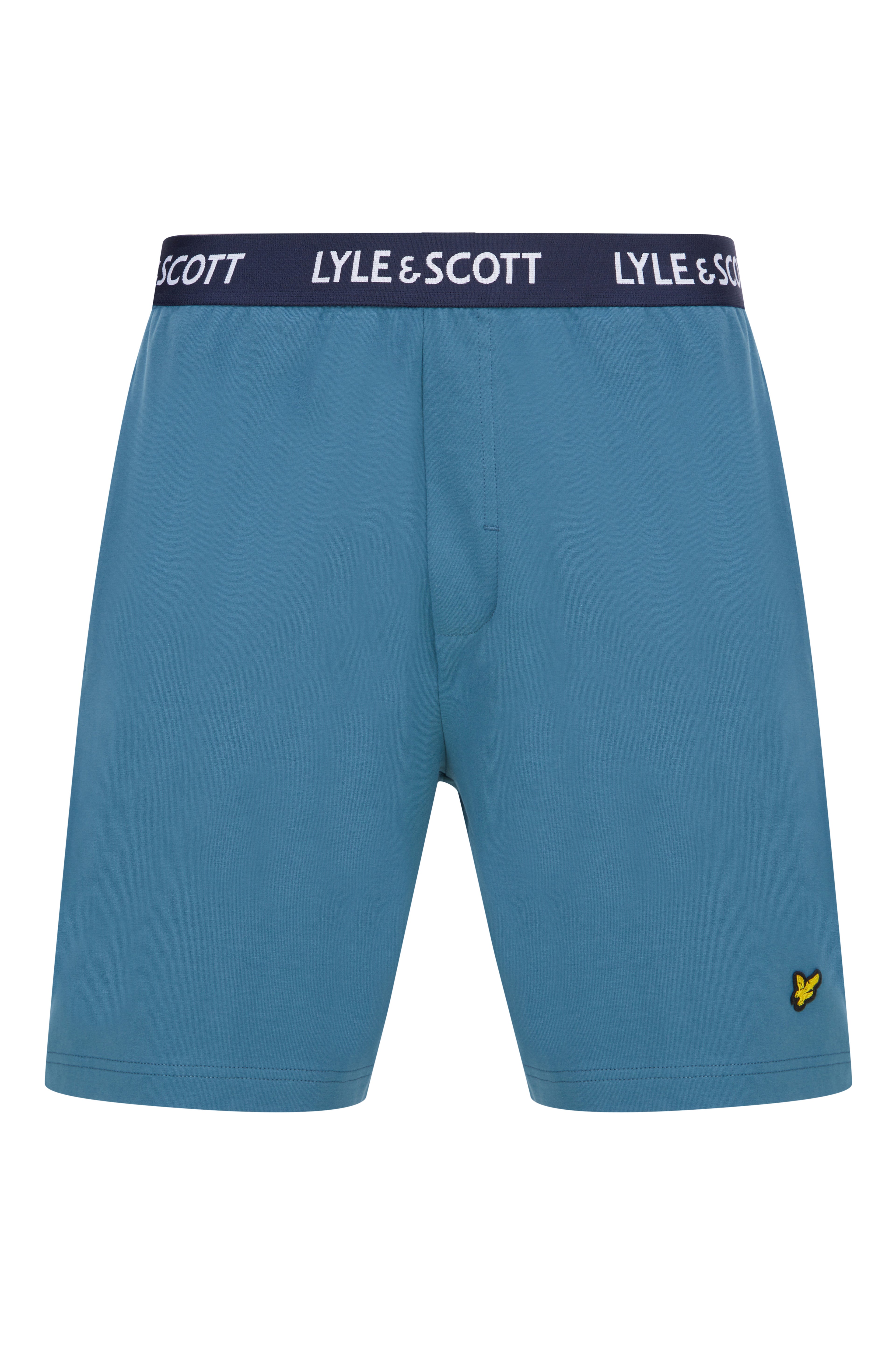 Lyle & Scott Charlie Shorts Lounge Set - Grey Marl / Real Teal