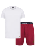 Lyle & Scott Charlie Shorts Lounge Set - Bright White / Earth Red