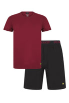 Lyle & Scott Charlie Shorts Lounge Set - Ruby Wine / Black