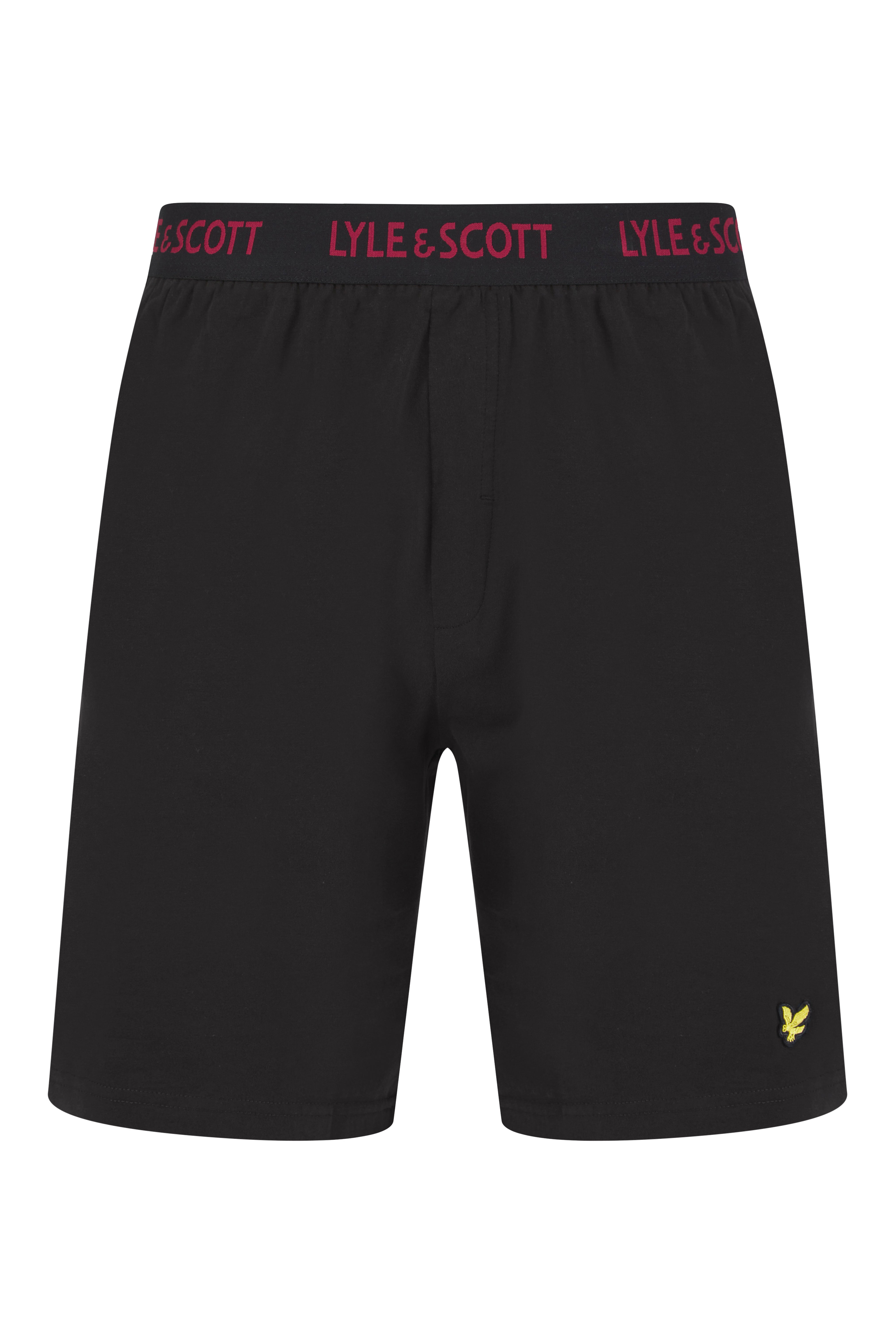 Lyle & Scott Charlie Shorts Lounge Set - Ruby Wine / Black