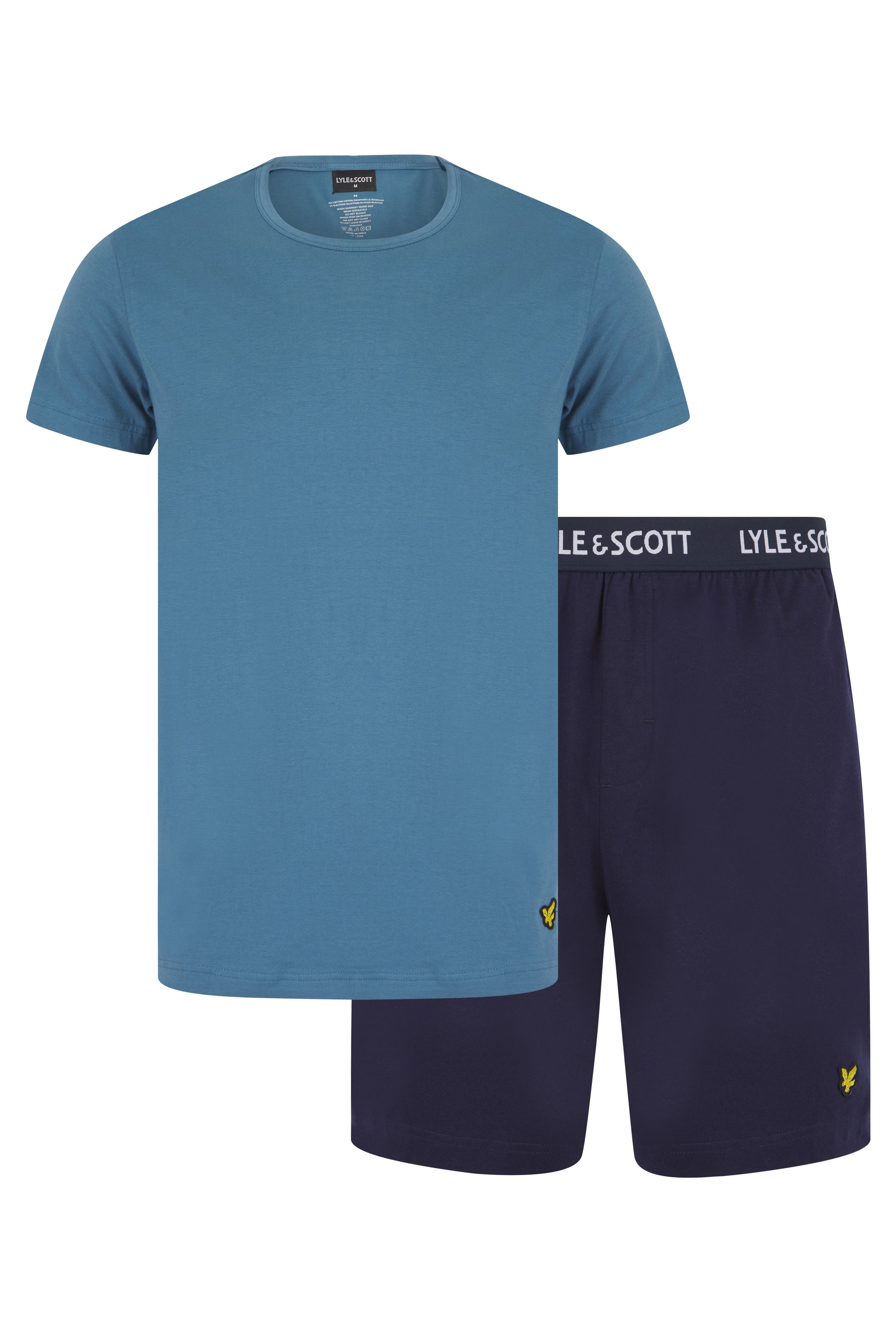 Lyle & Scott Charlie Shorts Lounge Set - Coronet Blue / Peacoat