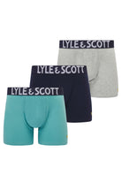 Lyle & Scott 3 Pack Daniel Men's Trunks - Sea Green/Peacoat/Grey Marl