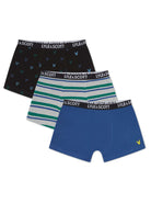 Lyle and Scott 3 Pack Boys Darryl Boxers - Navy/Grey/Allover