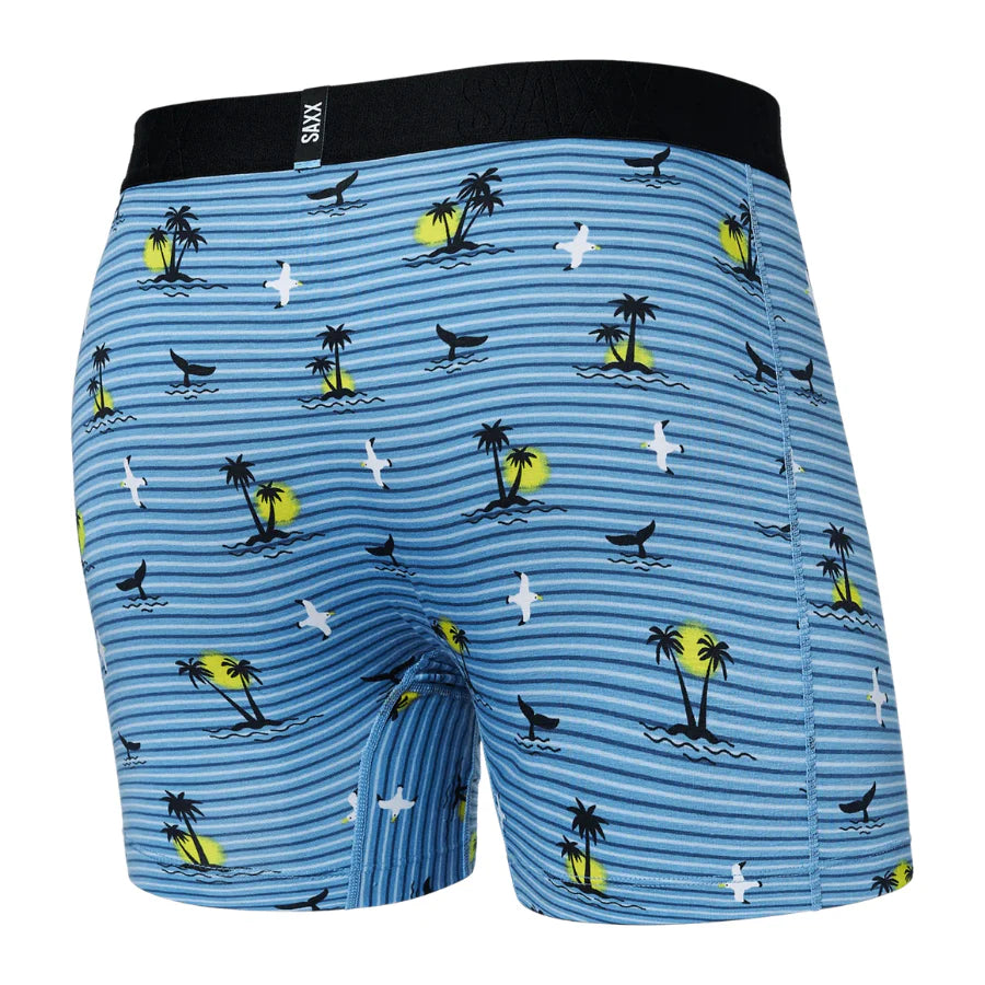 Saxx DropTemp® Cooling Cotton Boxer Brief 5" - Offshore Breeze Blue